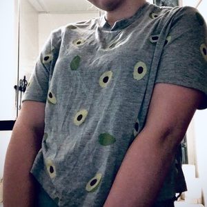 Grey, Avocado Crop Top